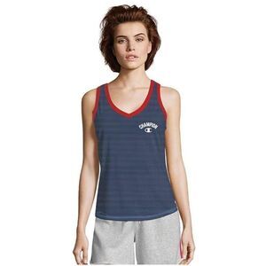 Champion Women's Multicolor Heritage V-Neck Ring Stripe Tank Top Size XS NWT